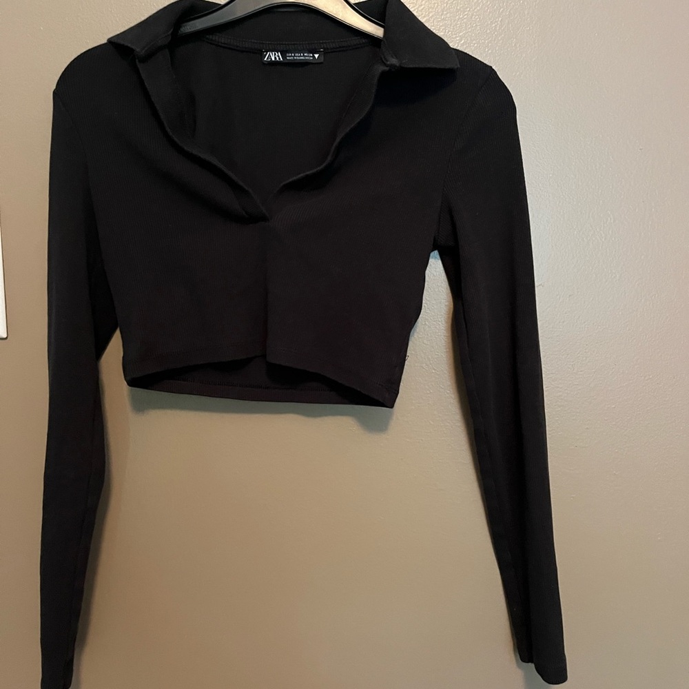Zara collared crop top